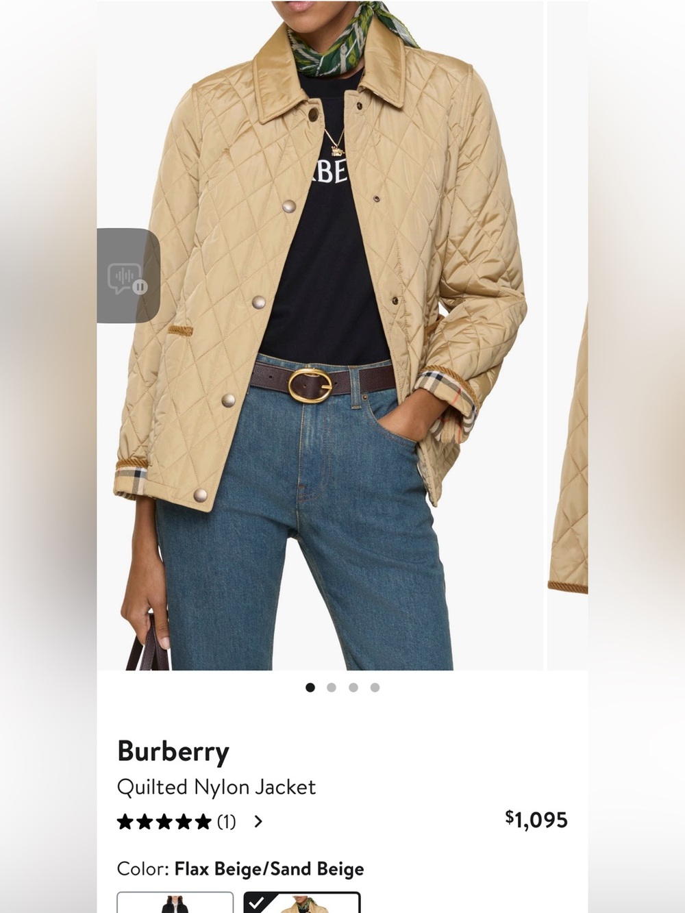 BURBERRY Authentic Quilted Women’s Jacket.  Timeless plaid, perfect for spring.